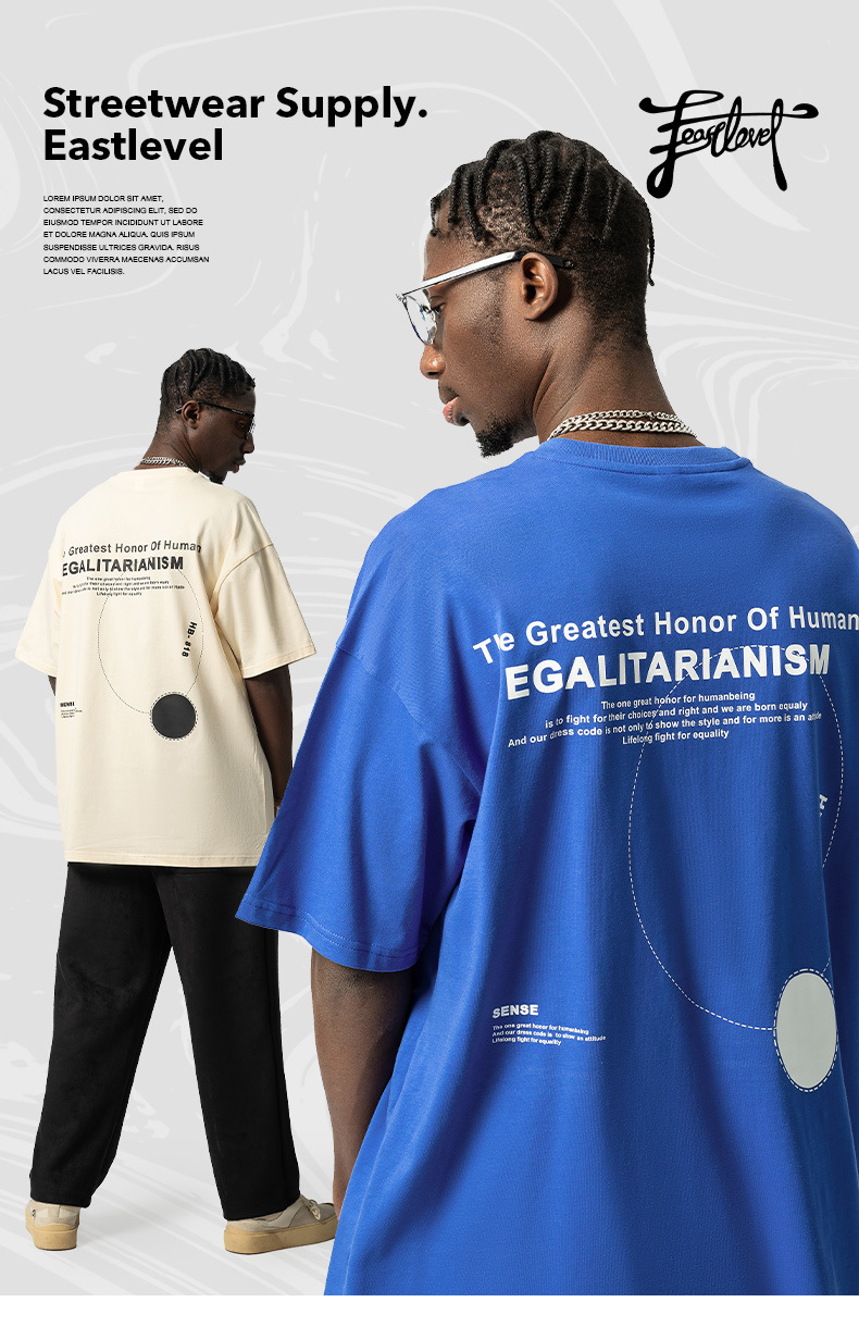 T-shirt da uomo in cotone stampato vestibilità oversize_voghion.com