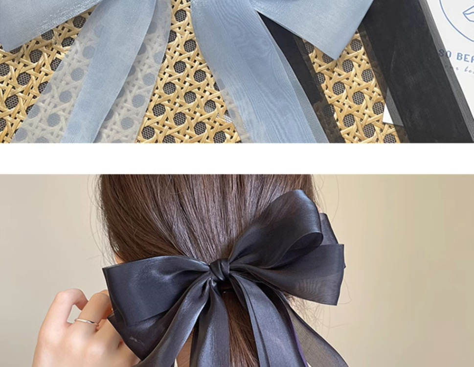 Women's Sweet Bow Knot Gauze Hair Clip display picture 6