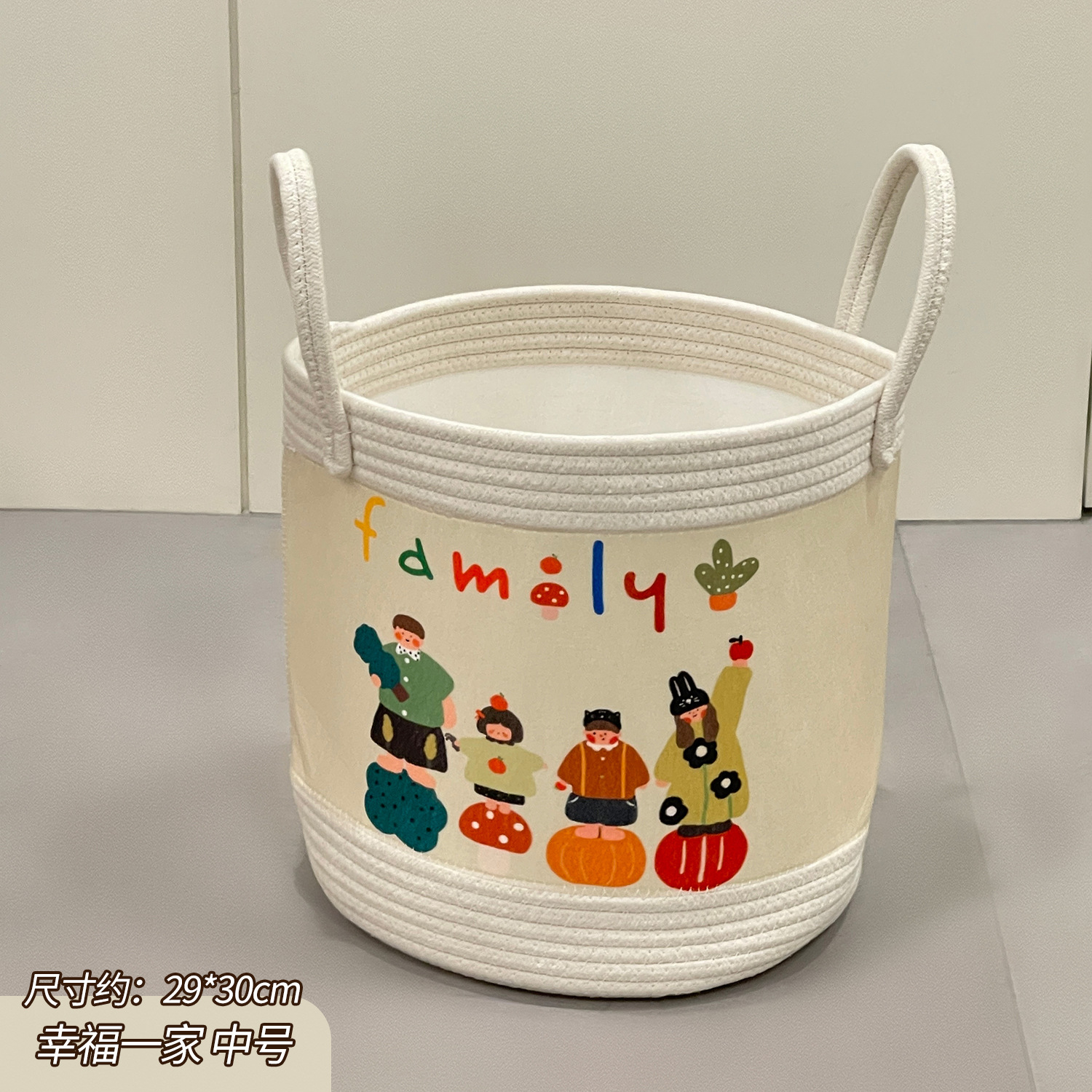 Cesta de almacenamiento plegable de dibujos animados cesta de ropa sucia tejida caja de almacenamiento de juguetes para niños cesta de ropa sucia cubo de almacenamiento de dormitorio lavable