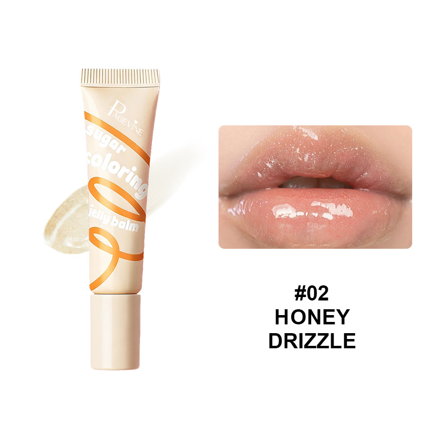 Transfronterizo PAGE VINE maquillaje azúcar gelatina esmalte labial, esmalte labial humectante a largo plazo, bálsamo labial de comercio exterior, aceite labial