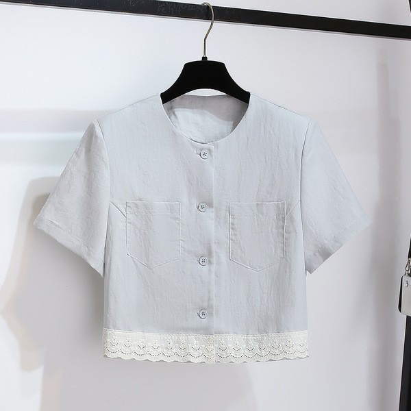 Lyocell Tencel linen short-sleeved shirt wide-leg pants for women…