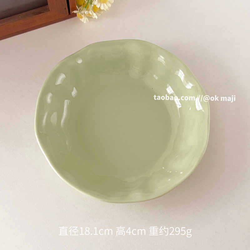 7.1inch 레이스스프플레이트-밀크그린