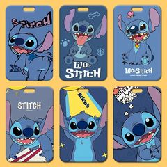 Lilo and Stitch Card Holder Wholesale Student Meal Card School Brand Silicone Work Pass Access Card Holder Small Card Factory