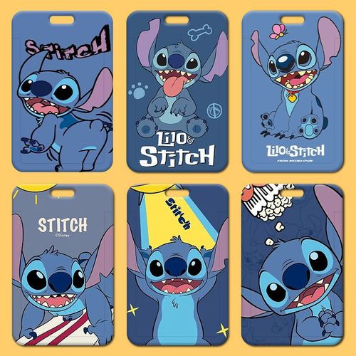 Lilo and Stitch Card Holder Wholesale Student Meal Card School Brand Silicone Work Pass Access Card Holder Small Card Factory