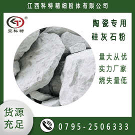 源头厂家   陶瓷用硅灰石200目  耐高温  白度高  烧失量低