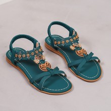 波西米亚百搭大码时尚凉鞋2025夏季新款外贸露趾休闲沙滩凉鞋罗马