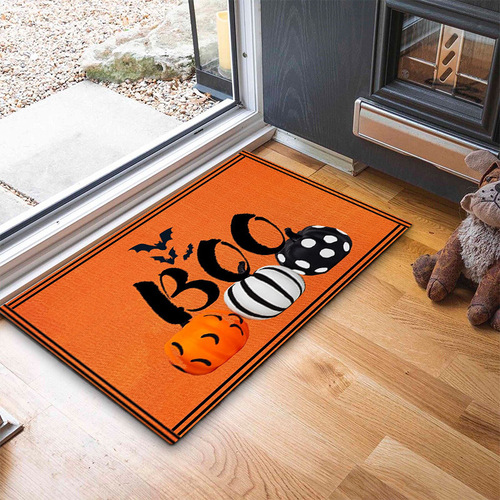 Cross-border Amazon Skull Halloween Mat European and American Horror Gothic Style Anti-slip Foot Mat Festival Decorative Rug