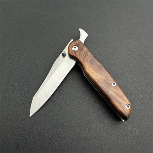 New Folding Knife Portable Sharp Outdoor Knife Fruit Knife with Bottle Opener Creative Stainless Steel Wooden Handle Folding Knife