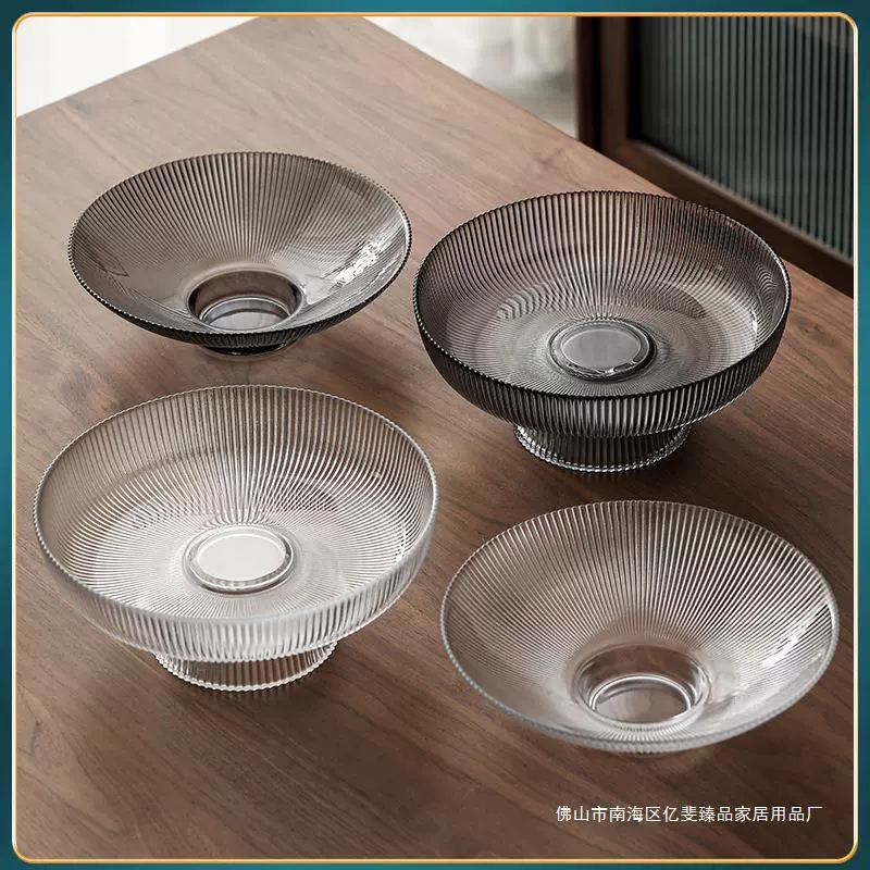 Супер большая высокая японская тарелка для напитков в стиле сплошной цвет стеклянная тарелка с фруктами