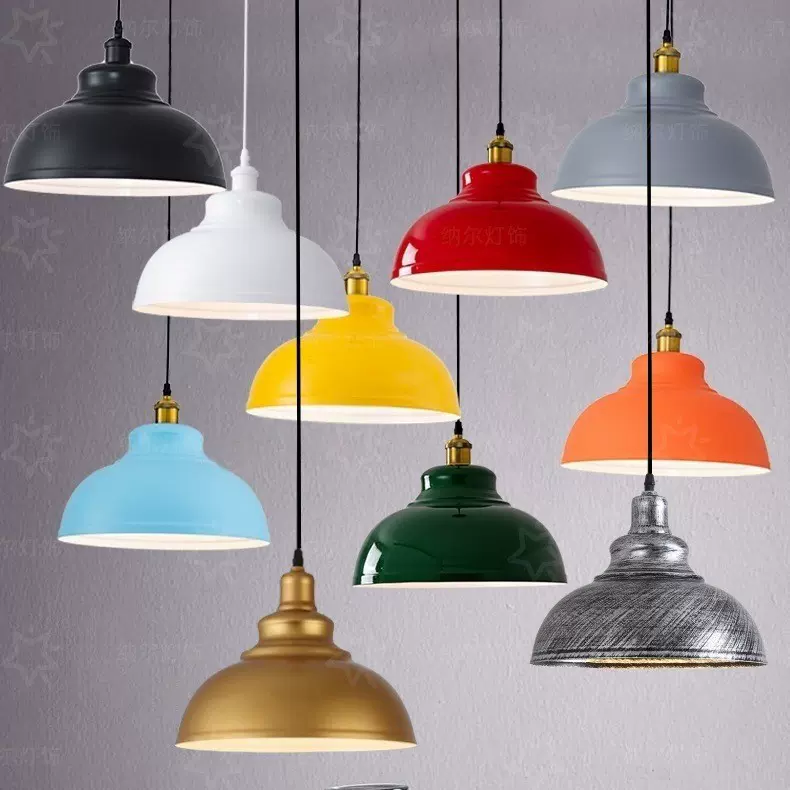 工业风复古铁艺餐厅吧台锅盖吊灯美式个性奶茶店火锅店咖啡厅酒吧