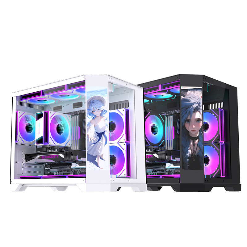 LOVINGCOOL台式电脑游戏海景房机箱 支持360水冷9.16寸高清液晶屏|undefined