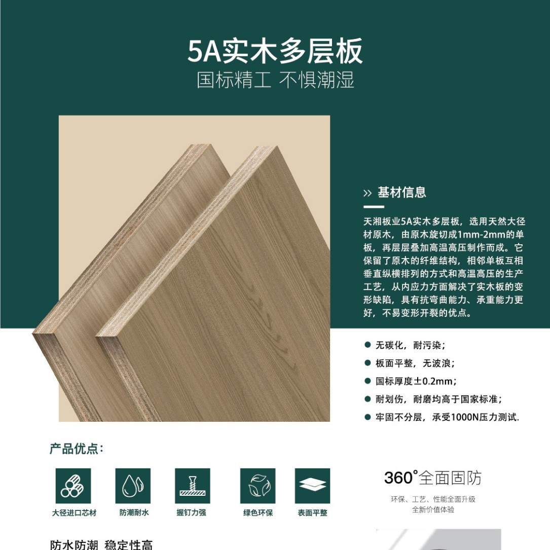 工厂直销多层夹板18mmE0级柜门柜体实木板生态板胶合板环保多板