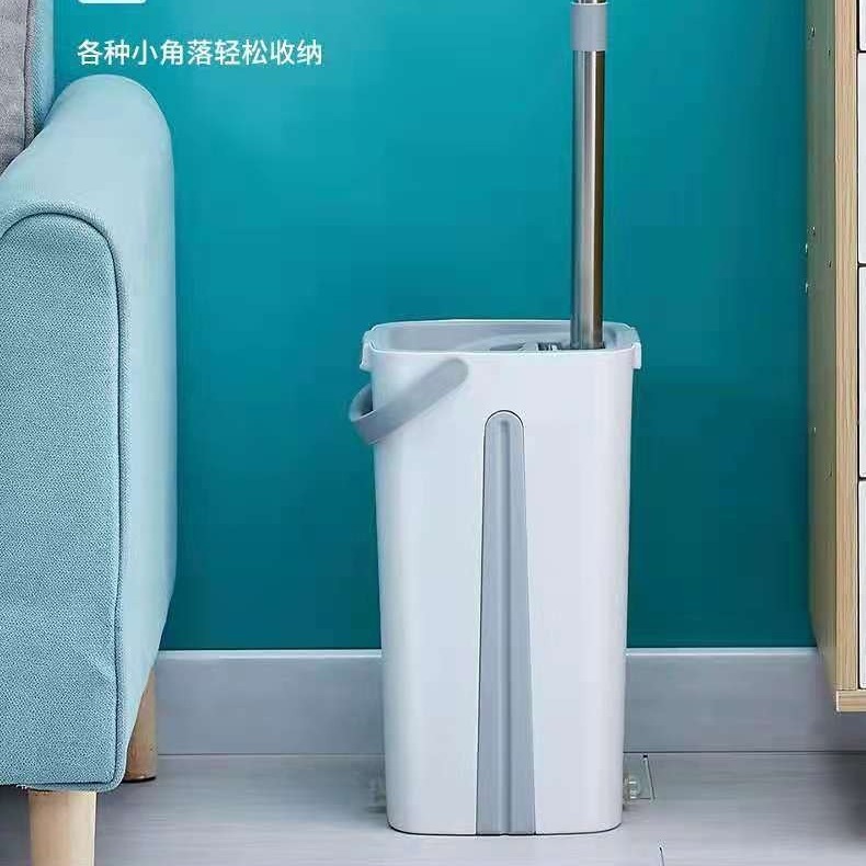 家庭用モップ、ワンタッチで掃除完了、新型フラットモップ、手洗い不要、モップバケツ、楽々モップ、スクイーズモップ、卸売|undefined