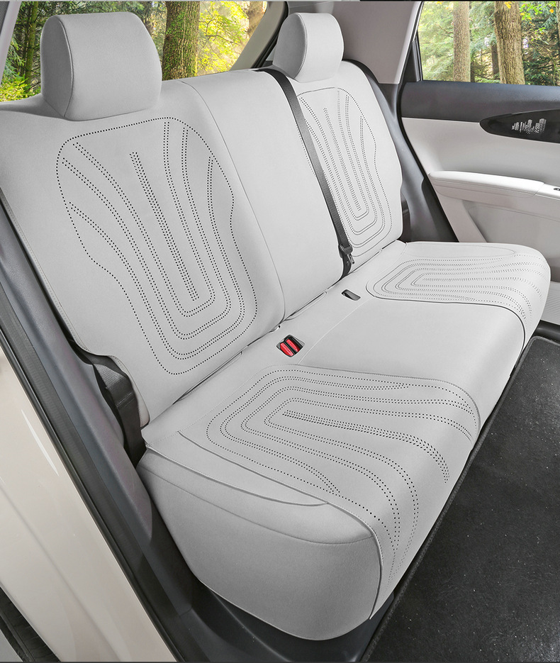 Special Car New Geely Star Wish Seat Cushion, Universal Suede Leather Saddle Cushion for All Seasons, Fully Enclosed Ventilated Seat Cover