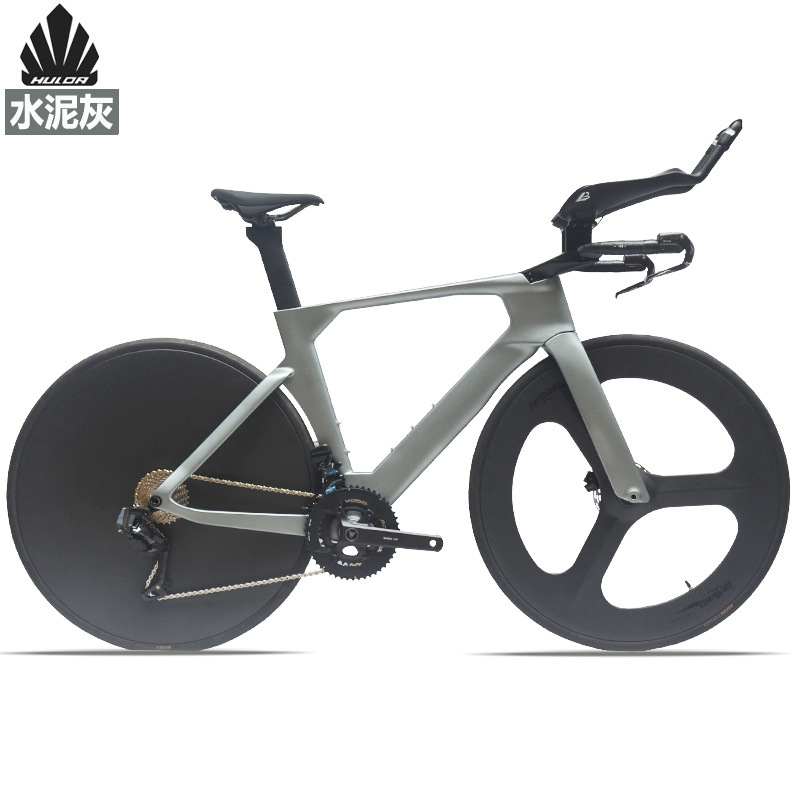 HULDA24-speed TT carbon fiber road bike for triathlon competition with electronic shifting and carbon fiber closed wheels HULDA24-speed TT carbon fiber road bike for triathlon competition with electronic shifting and carbon fiber closed wheels