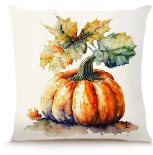 Transfronterizo Amazon Halloween impresión lino almohada cubierta bruja calabaza decoración doméstica almohada cubierta