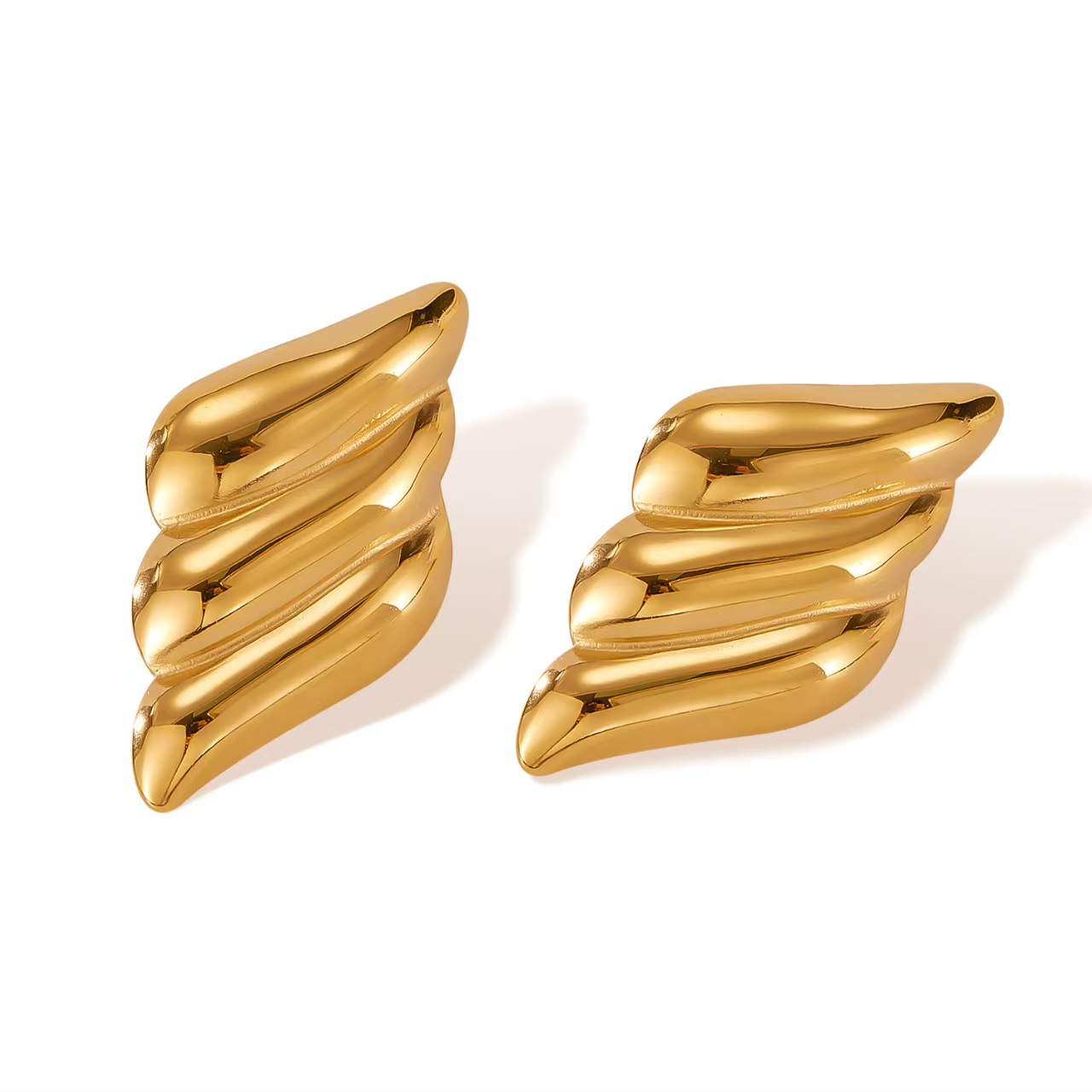 Trend fashionable universal earrings stainless steel drop-shaped