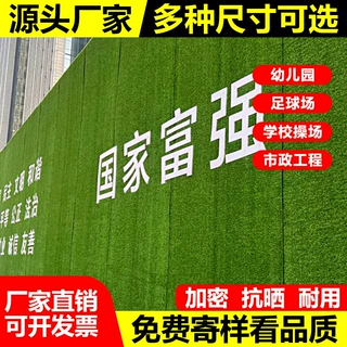 围挡草坪工地工程园林绿化草坪墙面装饰护栏人造假草坪程围挡草坪