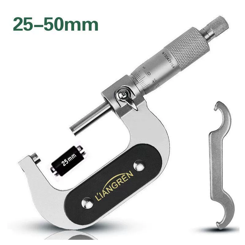 0-25mm50-75mm spiral micrometer mechanical micrometer upper measuring blade high-precision outer diameter micrometer caliper