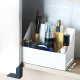 Household Bedroom Mirror Cabinet Storage Box Japanese Style White Cosmetics Lipstick Dressing Makeup Desktop Plastic Storage Box