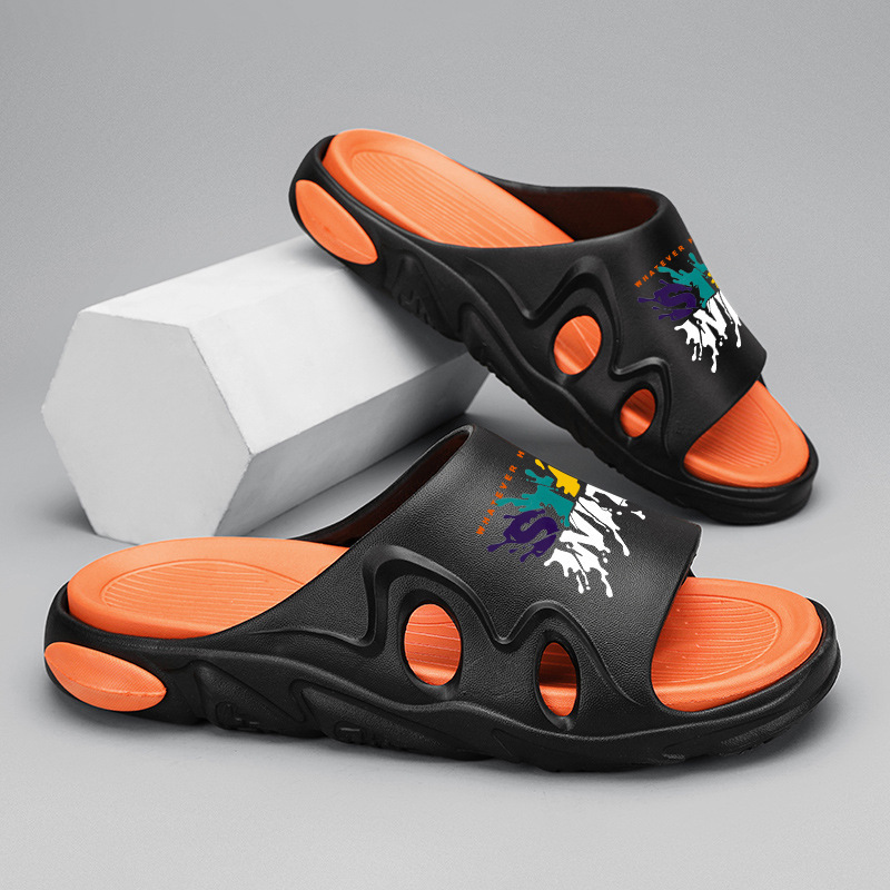 Zapatillas de moda de verano para hombres, zapatillas casuales, zapatillas de playa antideslizantes de fondo grueso para adolescentes