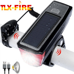 Bicycle lights, cross-border solar charging horns, high-intensity flashlights, night riding mountain bike cycling equipment