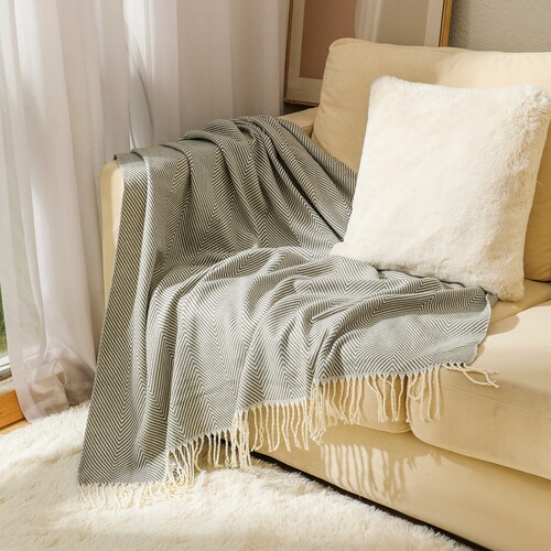 Sofa throw blanket, bed end towel blanket, woven blanket, air conditioning blanket, shawl blanket, summer cool blanket, nap blanket, towel wholesale