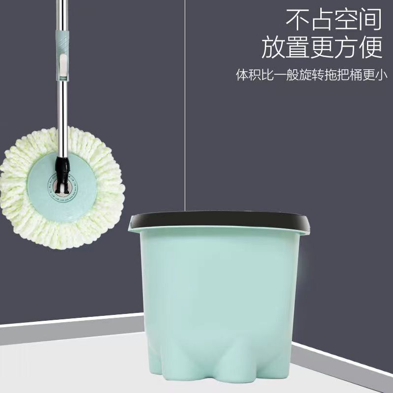 Single Bucket Korean Mop Bucket Household Clearance Yi Jia Rotating Mop Bucket Special Price Household Spin-Dry Rotating Mop