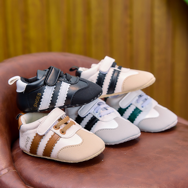 Baby Toddler Shoes 0-1 Years Old Spring & Fall Soft-Soled Non-Slip White Shoes 0-6-12 Months Casual Sports Baby Shoes