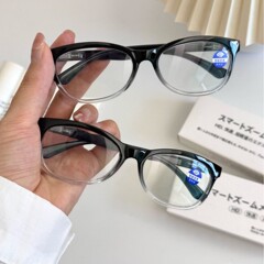 日本黑科技智能变焦新款弹簧脚老花镜男女通用蓝光智能变焦中老年