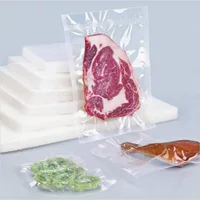 Настоятельно глянцевый вакуумный пакет, пакет для пищевых продуктов, упаковка для хранения свежести, прозрачный пластиковый герметичный пакет для извлечения воздуха, пакет для свежего мяса с коммерческой печатью