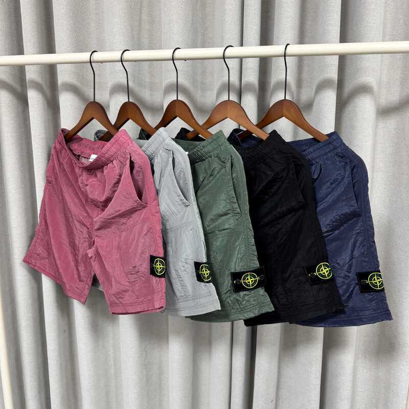 Cross-Border Foreign Trade Summer Stone Badge Metal Reflective Nylon Shorts Men's Street Fashion Casual Outdoor Shorts Cross-Border Foreign Trade Summer Stone Badge Metal Reflective Nylon Shorts Men's Street Fashion Casual Outdoor Shorts