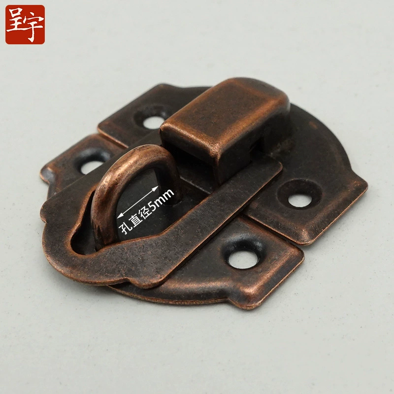 Chengyu Small Wooden Box with Lock & Accessories - Compact 2.9x2.7x0.4 cm, 0.004 kg, Multiple Styles