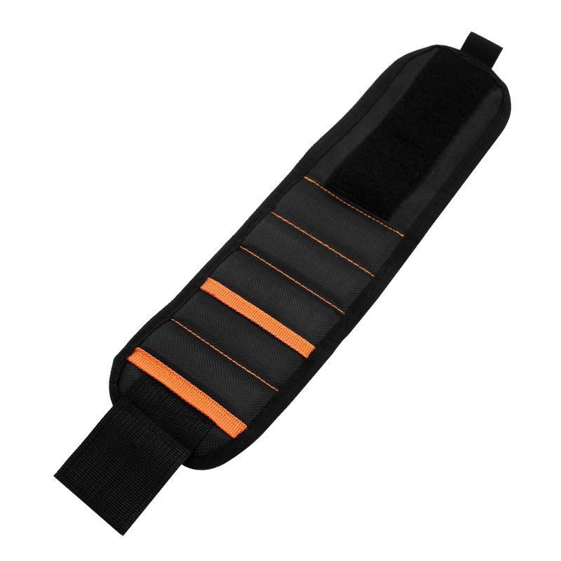 En stock bolsillo correa de muñeca magnética de cinco filas imán herramienta de recogida nylon Velcro correa de muñeca magnética
