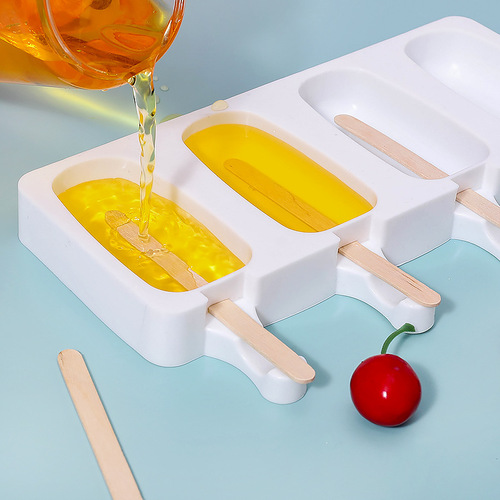  new homemade ice cream mold 4-link silicone mold to make popsicle cheese stick summer popsicle mold