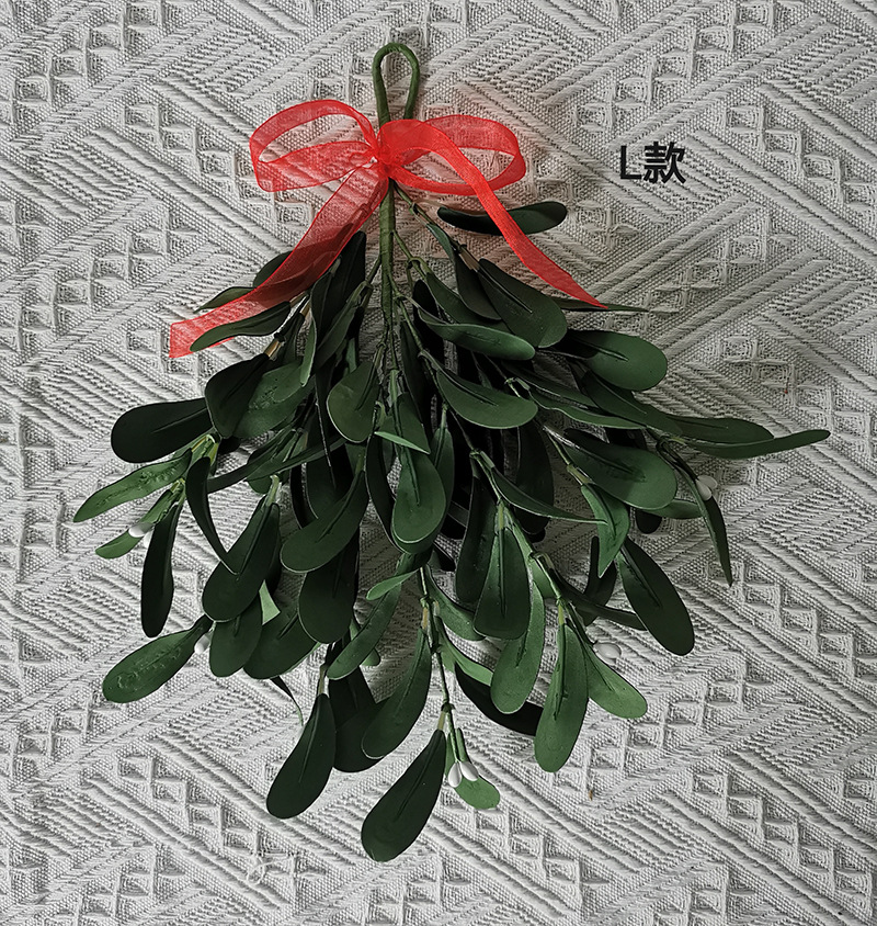 Fuente de la fábrica simulación planta verde simulación muérdago hogar decoraciones de la boda adornos colgantes de pared muérdago