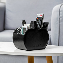 新款现货家居用品创意皮革桌面收纳盒PU化妆品遥控器收纳盒子批发