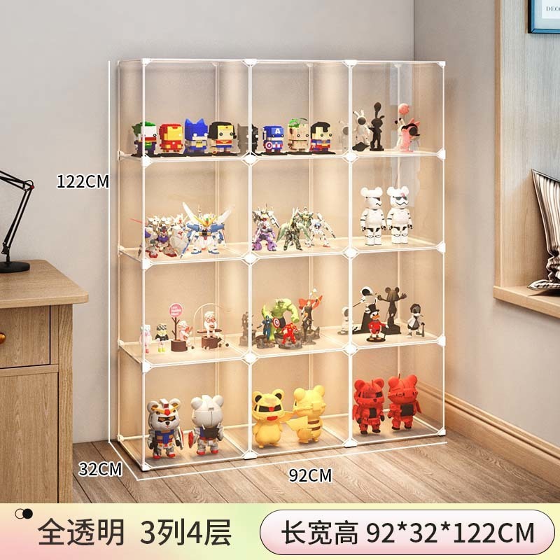 手作りディスプレイキャビネットレゴビルディングブロック透明収納ボックス家庭用模造アクリルおもちゃ防塵モデルディスプレイ棚|undefined