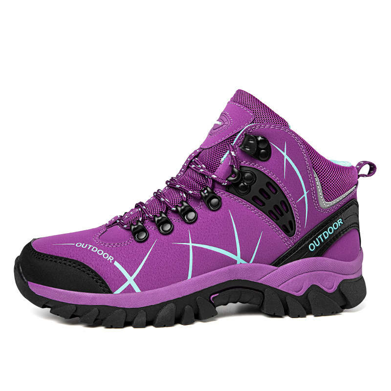 Fuente del fabricante, zapatos de senderismo, impermeables, antideslizantes y resistentes al desgaste, zapatos deportivos al aire libre de otoño e invierno, zapatos de senderismo de terciopelo ligeros y de terciopelo