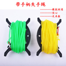 钓鱼失手绳自动伸缩溜鱼器加粗实心橡胶护杆绳竿渔具带手柄钓鱼绳