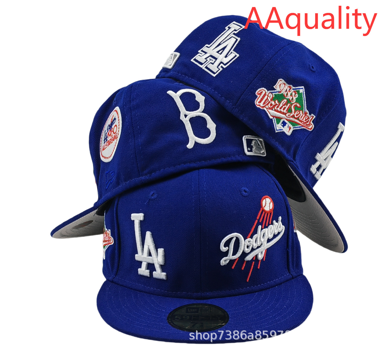 2025 nueva venta caliente exportación transfronteriza MLB gorra de béisbol AA patrón ala plana tamaño de moda sombrero de ala plana