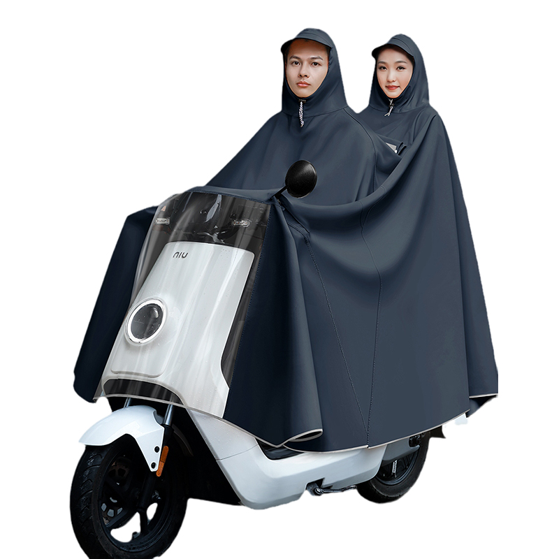 독일 전기 자동차 비옷 반대로 폭풍우 두꺼운 초대형 배터리 오토바이 판초 고급 어머니와 아들 더블 비 커버