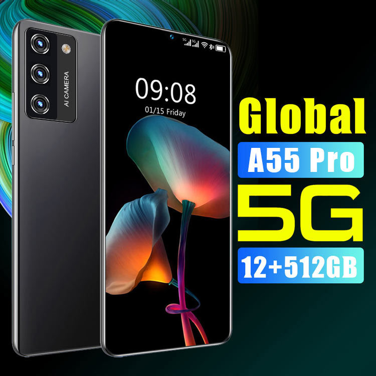 新款跨境智能手机A55 pro 6.26寸大屏幕1+16G低价手机电商专供