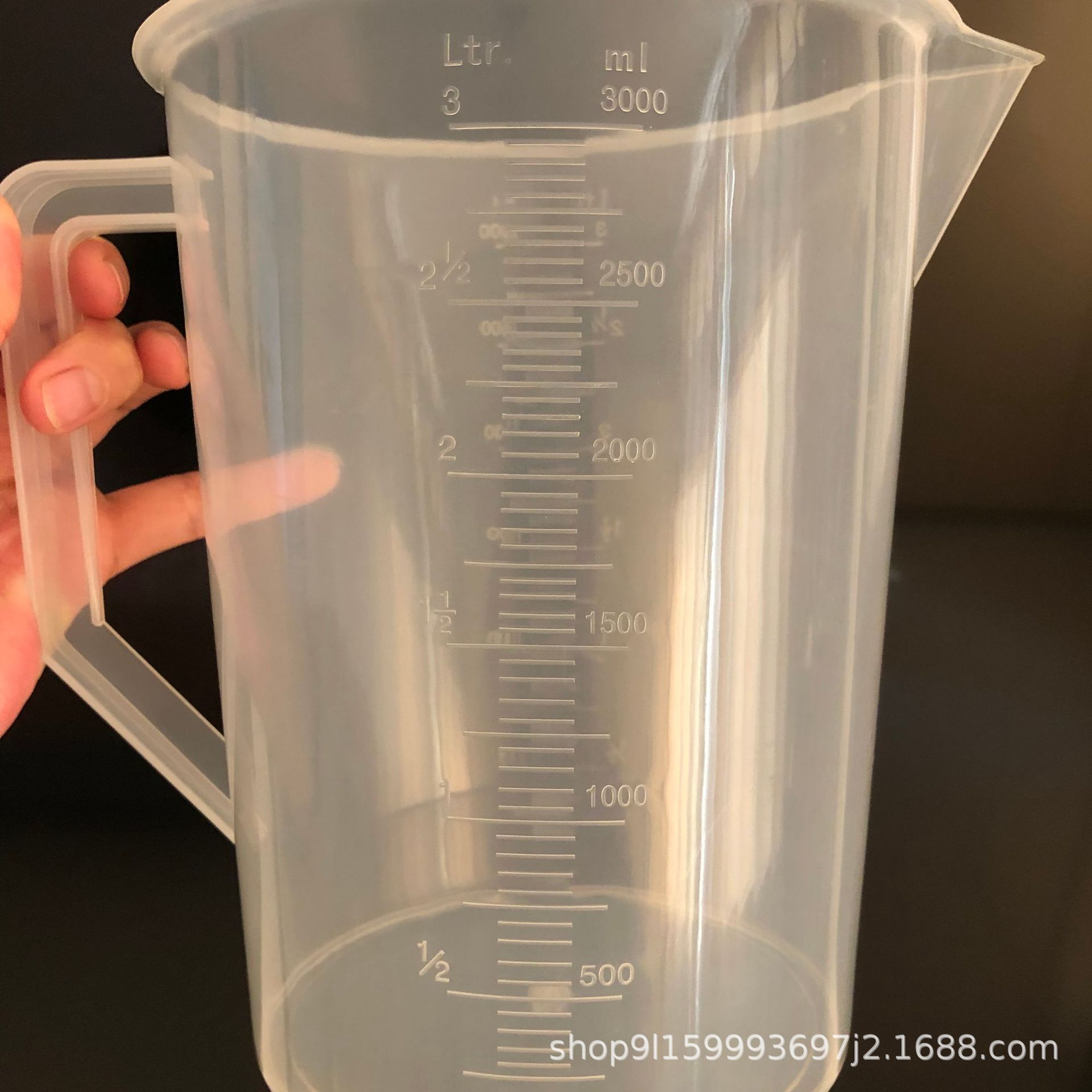 量杯 3000ml加厚塑料量杯 厨房烘焙量杯 pp耐高温双面刻度杯 烧杯