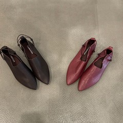 跨境小众轻奢2025新款女鞋夏季凉拖鞋外穿法式复古外贸皮鞋ins潮