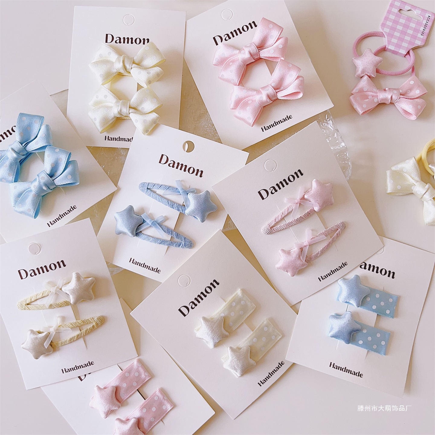 Korean Style Kidsren's Hair Accessories New Autumn and Winter Girls Hairpins Simple Blue and Pink Infant Accessible Luxury Headwear Bangs Side Clip