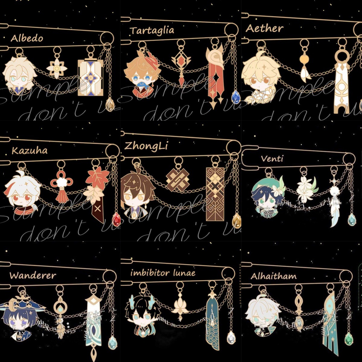 Two-Dimensional Anime Cute Q Version Character Pendant Brooch Versatile High-End Fashion Exquisite Unique Stylish Brooch