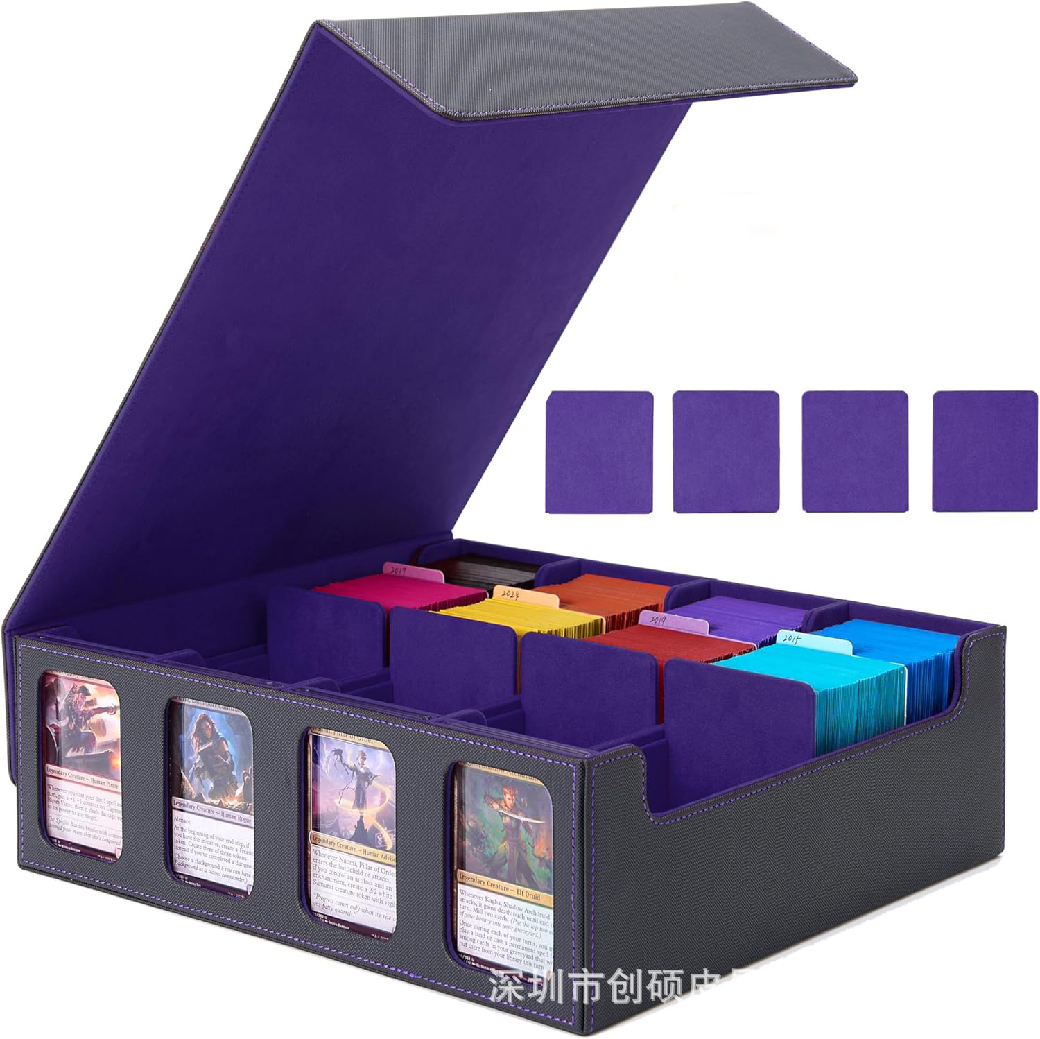 T325 격자 무늬 블랙 퍼플