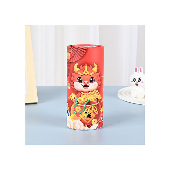 Car cylinder paper towel wholesale extraction convenient and smooth small gifts festive pattern heaven and earth cover household commercial round cans