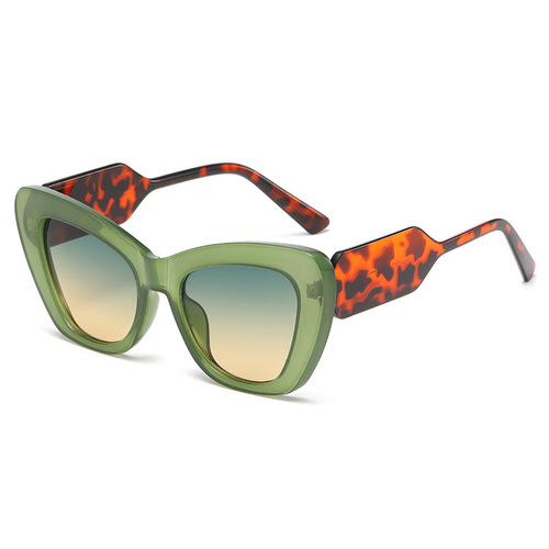 猫眼拼色墨镜新款ins网红同款眼镜框跨境欧美太阳镜批发